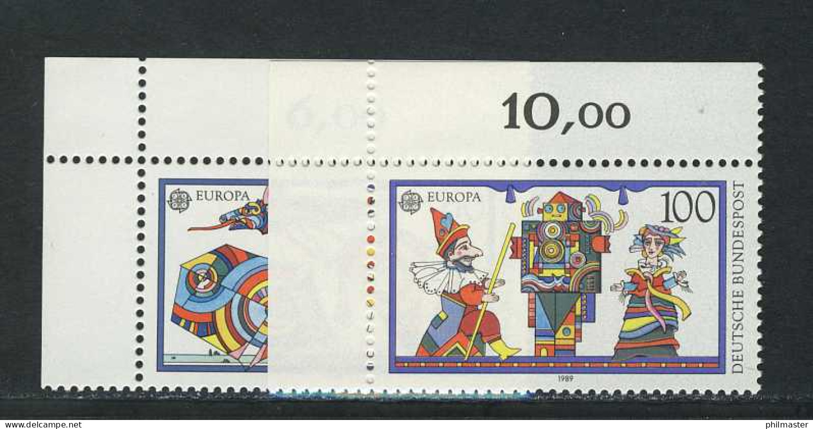 1417-1418 Europa Kinderspiele 1989, Ecke O.l. Satz ** Postfrisch - Nuovi