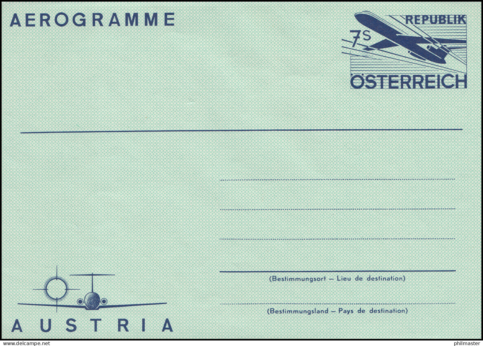 Österreich LF 18 Flugzeug 7 Schilling 1977, Mit Scheren, ** Postfrich - Other & Unclassified