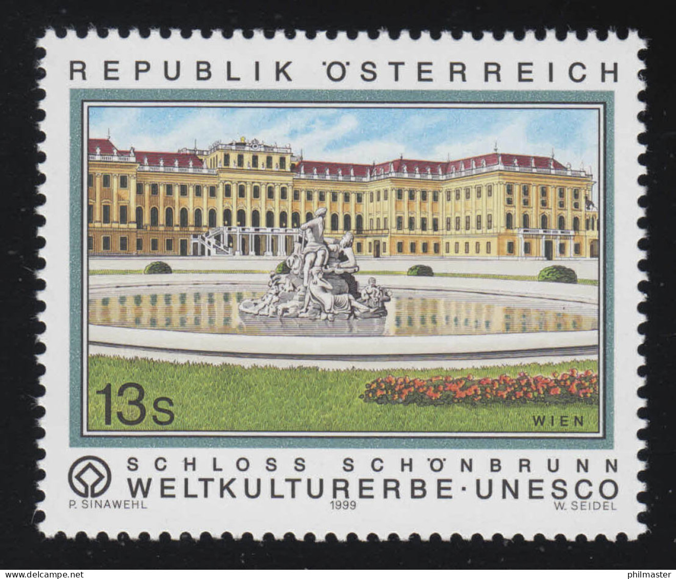 2277 UNESCO Welterbe: Schloss Schönbrunn, Wien, 13 S, Postfrisch ** - Ungebraucht