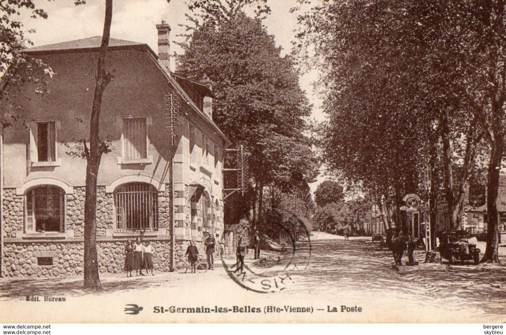 87. CPA - SAINT GERMAIN LES BELLES - La Poste - 1933 - - Saint Germain Les Belles