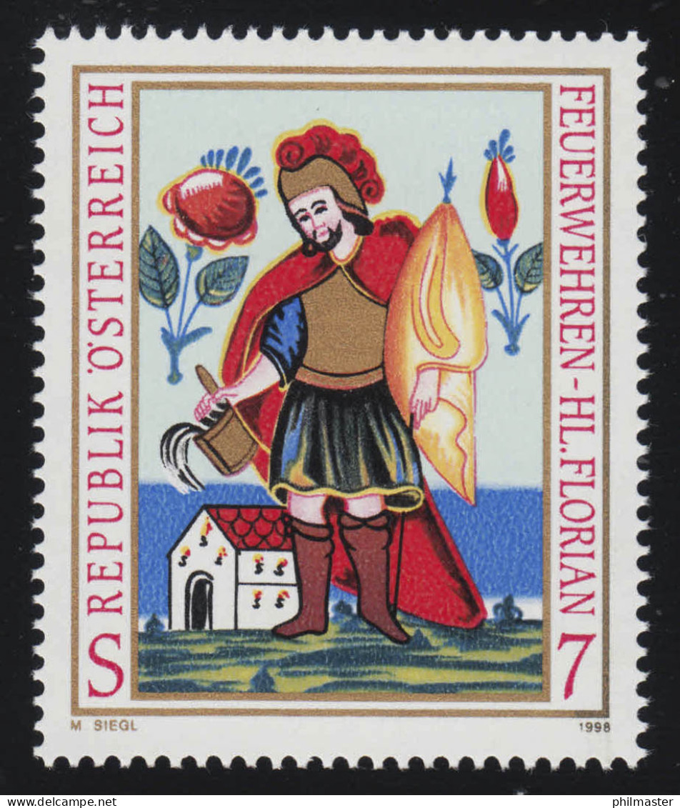 2251 Feuerwehren In Österreich, Hl. Florian Schutzpatron, Malerei, 7 S ** - Unused Stamps