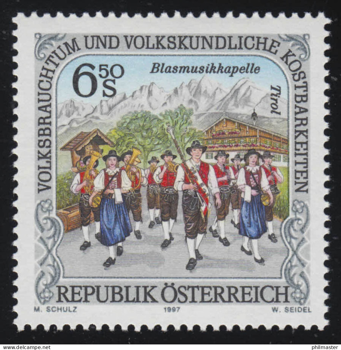 2227 Volksbrauchtum & Kostbarkeiten: Blasmusikkapelle Kössen, 6.50 S, ** - Unused Stamps