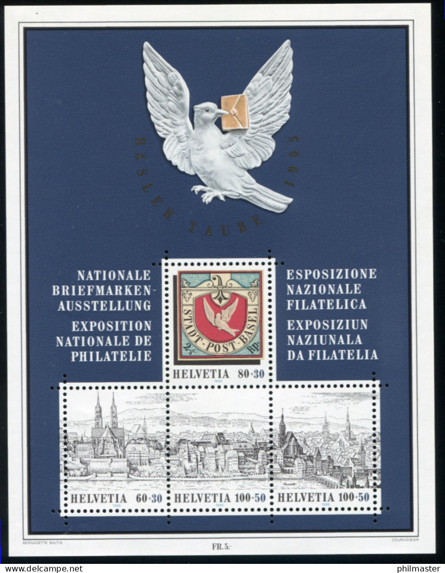 Schweiz Block 27 Briefmarkenausstellung BASLER TAUBE Basel, Postfrisch ** - Altri & Non Classificati