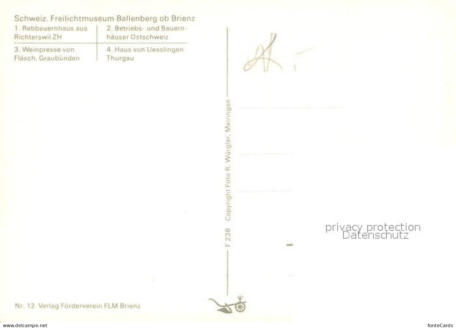 13655998 Brienz BE Schweizerisches Freilichtmuseum Ballenberg Rebbauernhaus Wein - Sonstige & Ohne Zuordnung