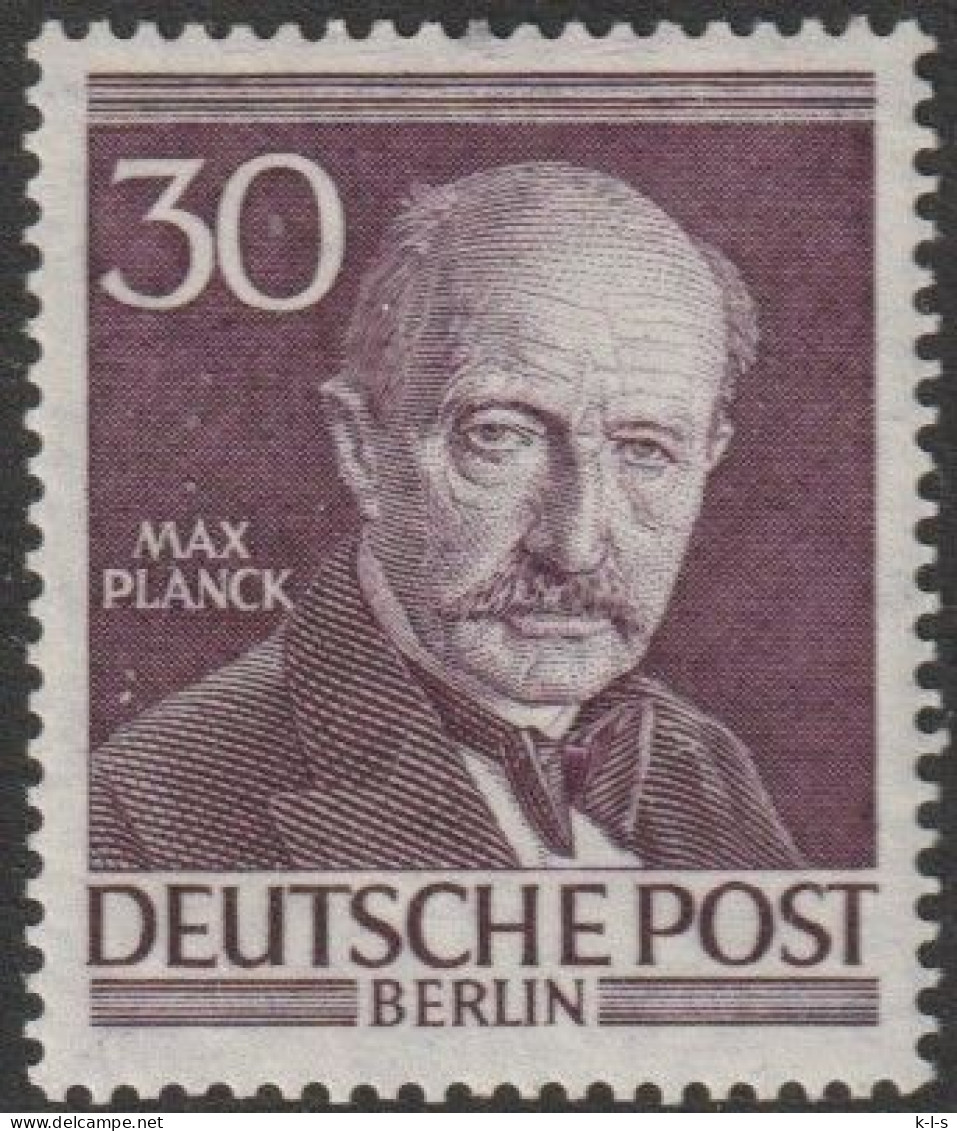 Berlin: 1952, Mi. Nr. 99, Männer Aus Der Geschichte Berlins, 30 Pfg. Max Planck.   **/MNH - Unused Stamps