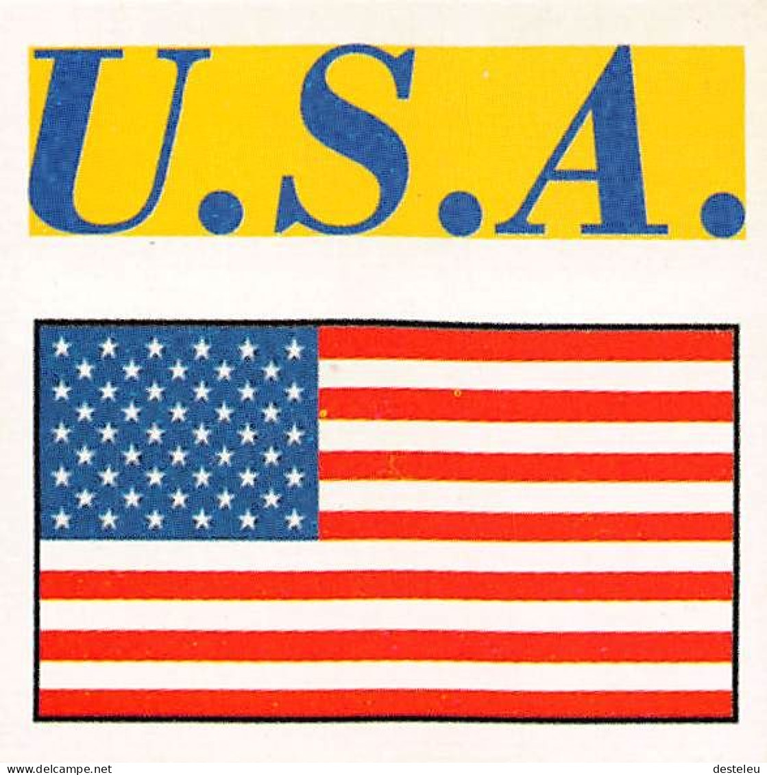 Flag Chromo -  U.S.A. - 5 X 5 Cm - Other & Unclassified