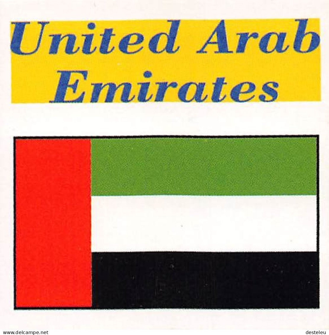 Flag Chromo -  United Arab Emirates  - 5 X 5 Cm - Sonstige & Ohne Zuordnung