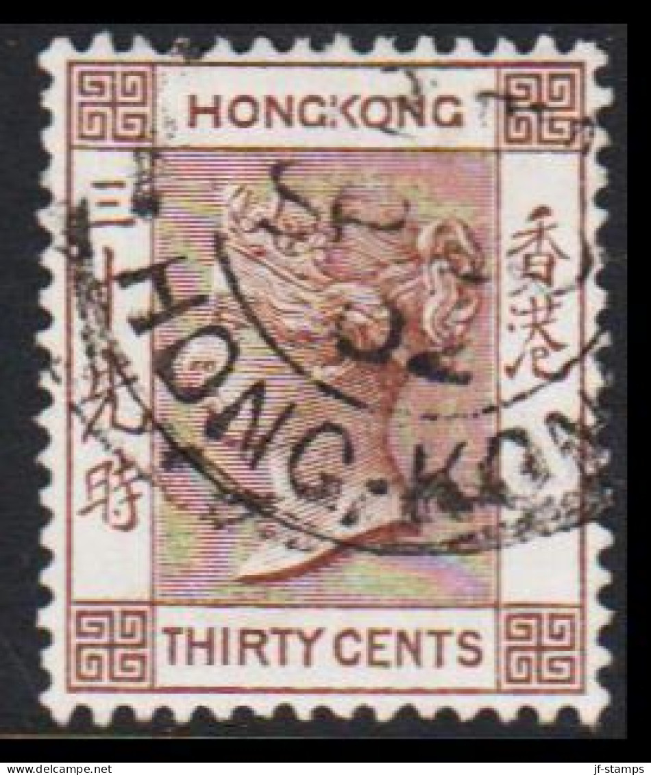 1900. HONG KONG. Victoria THIRTY CENTS.  (Michel 60) - JF545434 - Used Stamps