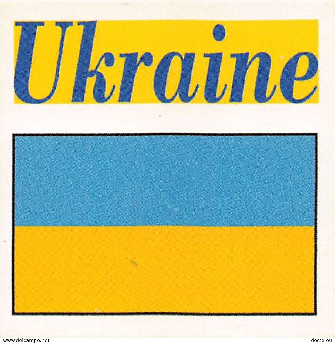 Flag Chromo -  Ukraine - 5 X 5 Cm - Other & Unclassified