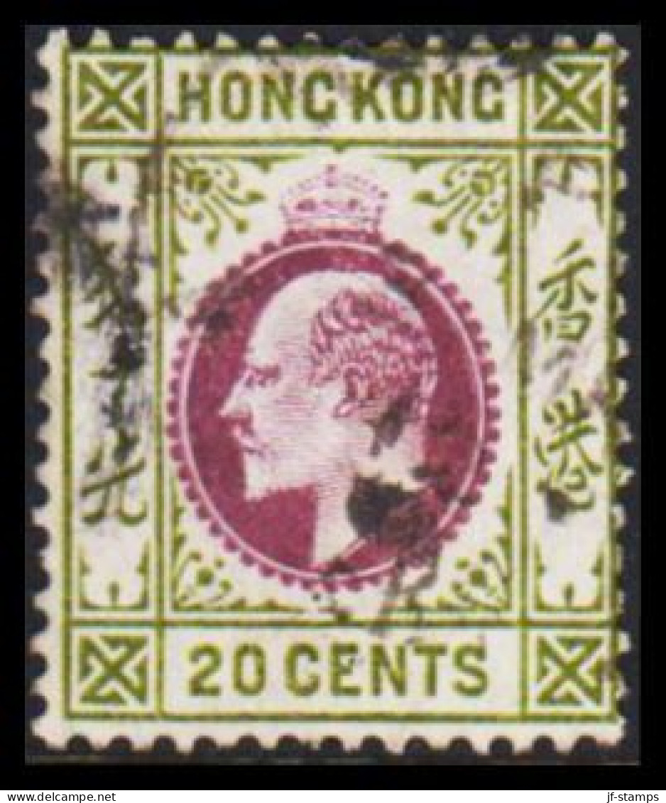 1907-1911. HONG KONG. Edward VII 20 CENTS.  (Michel 94) - JF545440 - Ungebraucht