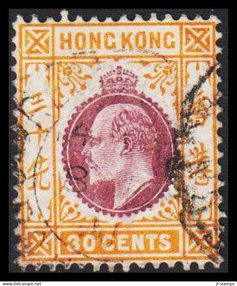 1907-1911. HONG KONG. Edward VII 30 CENTS.  (Michel 95) - JF545441 - Ongebruikt