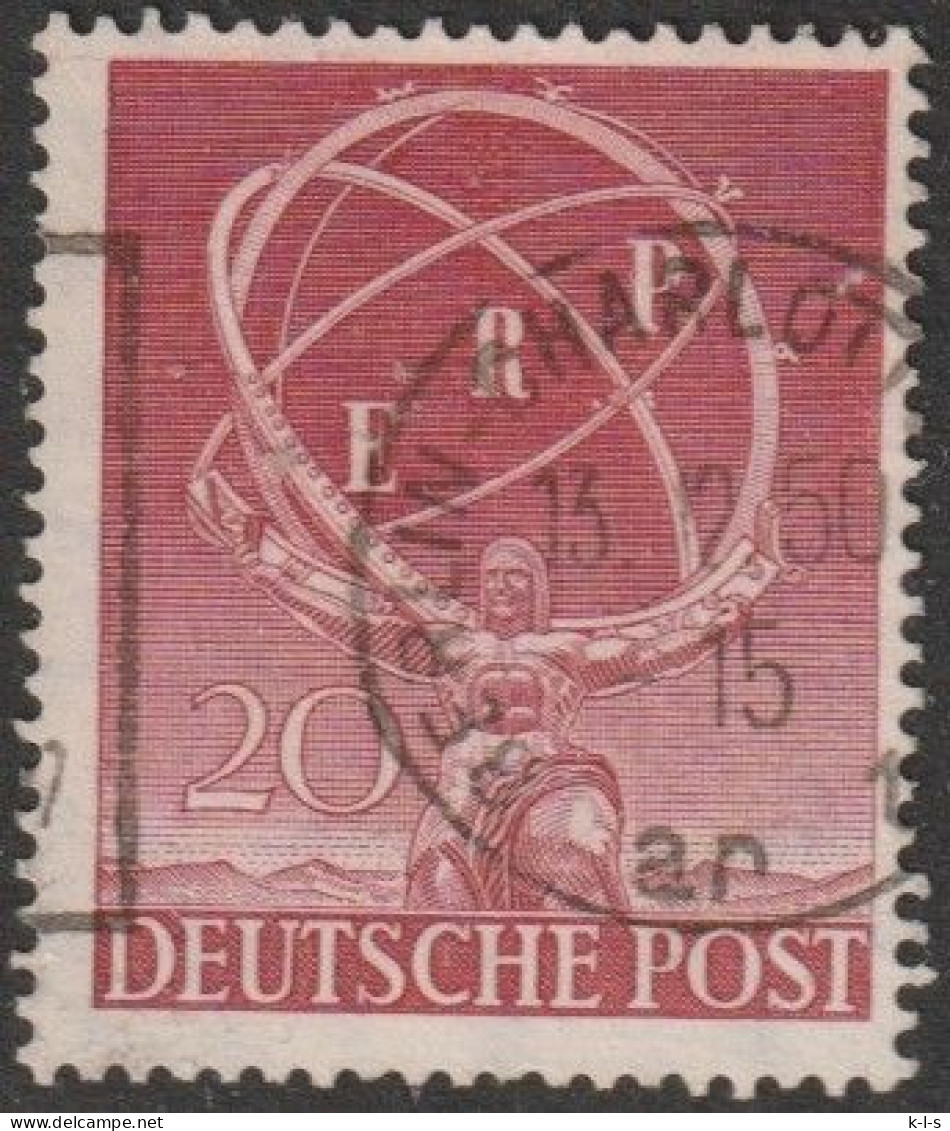 Berlin: 1950, Mi. Nr. 71, 20 Pfg. Eröffnung Der Deutschen Industrie- Ausstellung, Marshallplan.  Gestpl./used - Used Stamps