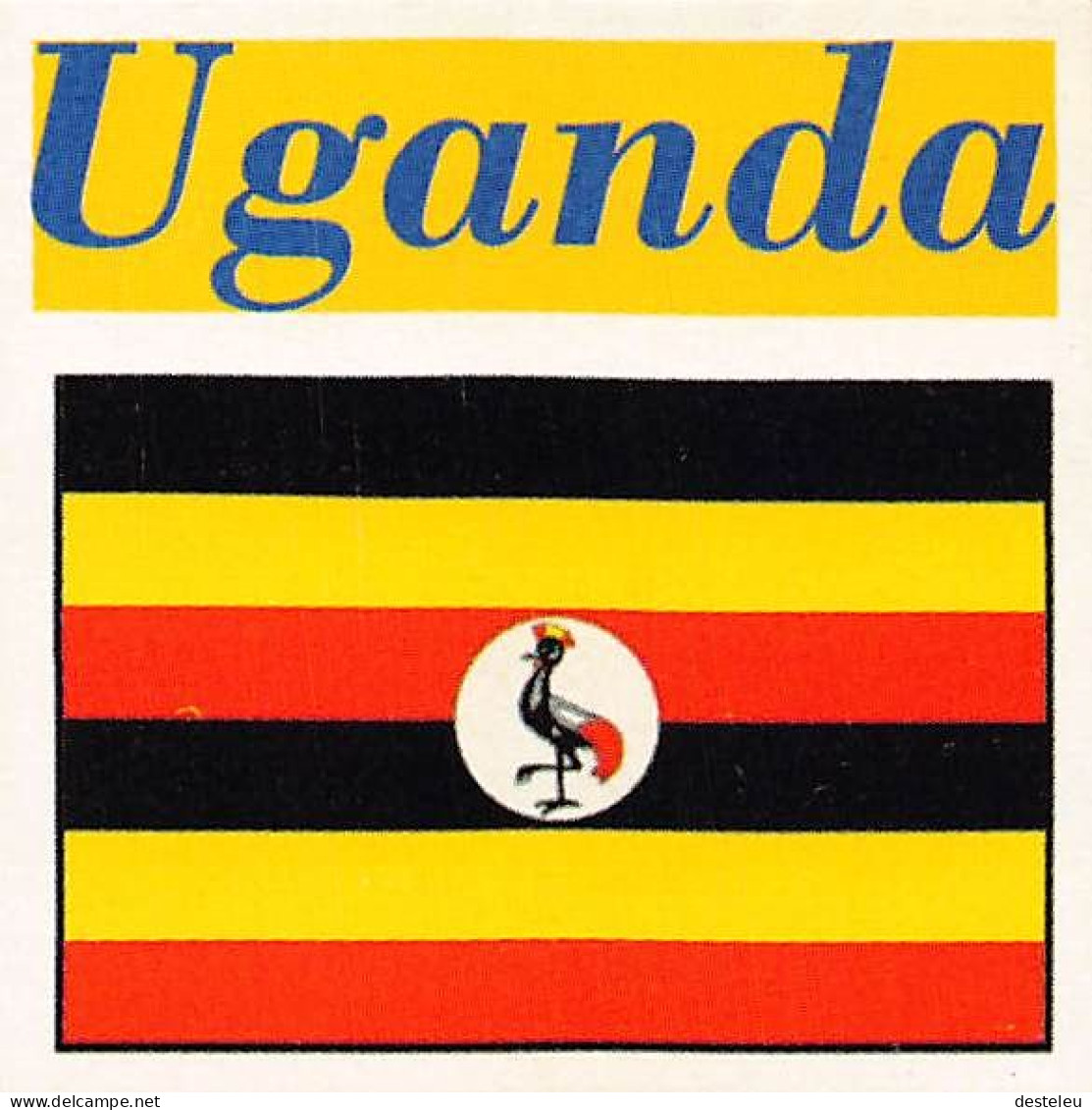 Flag Chromo -  Uganda - 5 X 5 Cm - Sonstige & Ohne Zuordnung