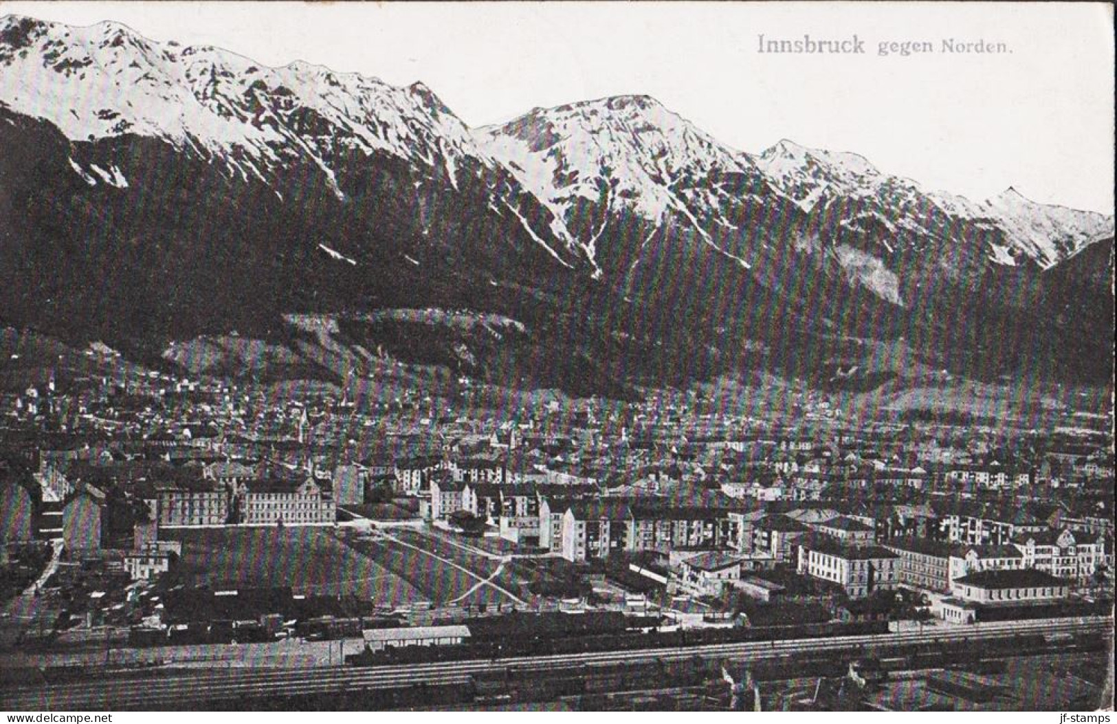 1924. ÖSTERREICH. Postkarte (Innsbruck Gegen Norden). To Sweden With 200 And 1600 KRONEN Dat... (Michel 394+) - JF545543 - Brieven En Documenten