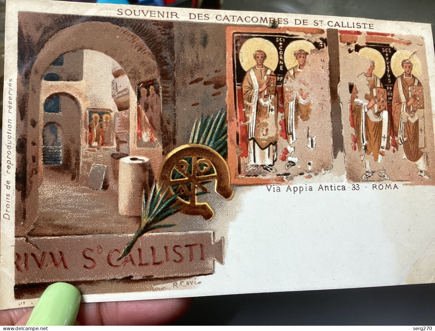 Cp , ITALIE , ROME ,ROMA , Souvenir Des Catacombes De ST CALLISTE - Andere Monumente & Gebäude