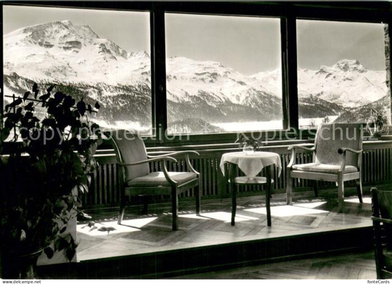 13687281 St Moritz GR Ev Heimstaette Randolins Blick Aus Dem Aufenthaltsraum St  - Other & Unclassified