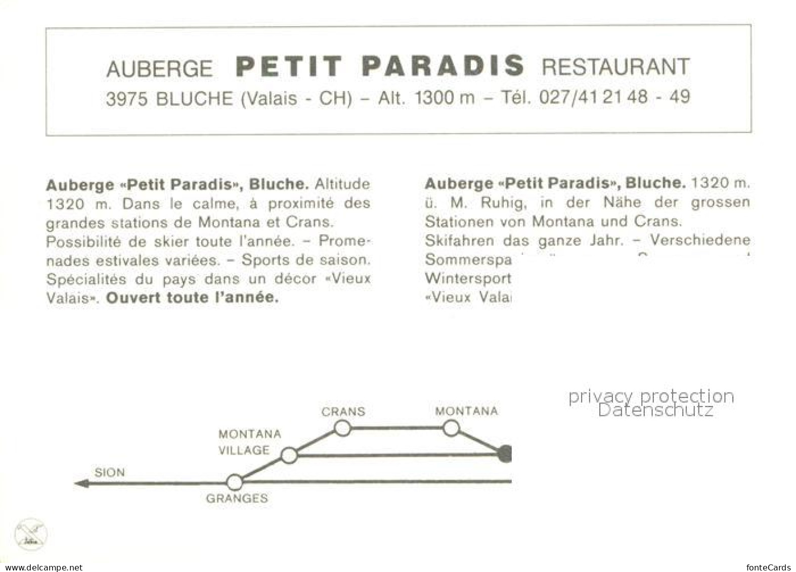 13644954 Bluche Randogne Auberge Petit Paradis Restaurant Bar Zimmer Bluche Rand - Other & Unclassified