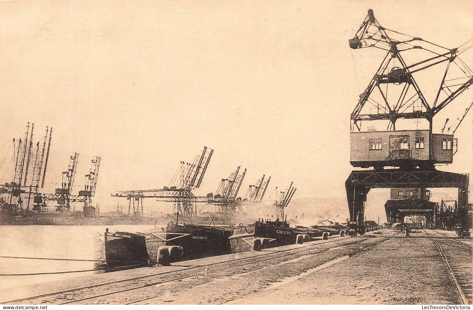 FRANCE - Rouen - Avant Port  Maritime De Paris - Grands Portiques De Déchargement Pour Navires - Carte Postale Ancienne - Rouen