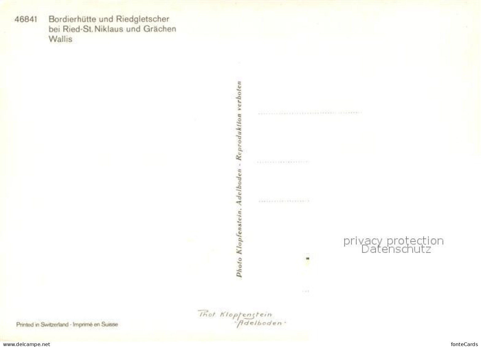 13685603 Bordierhuette Und Riedgletscher  Bordierhuette - Autres & Non Classés