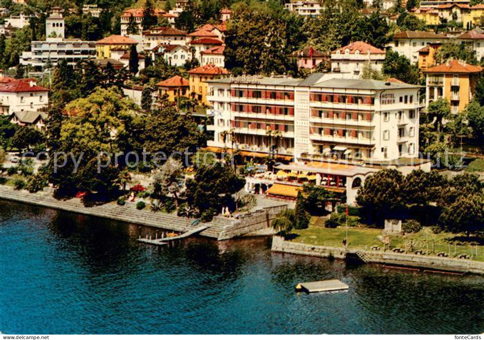 13644844 Muralto Lago Maggiore Hotel Reber Au Lac Fliegeraufnahme Muralto Lago M - Andere & Zonder Classificatie