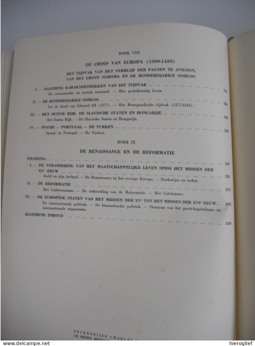 Geschiedenis van Europa van de invallen tot de XVIe eeuw - Henri Pirenne originele uitgave - exemplaar 2451 van 5000