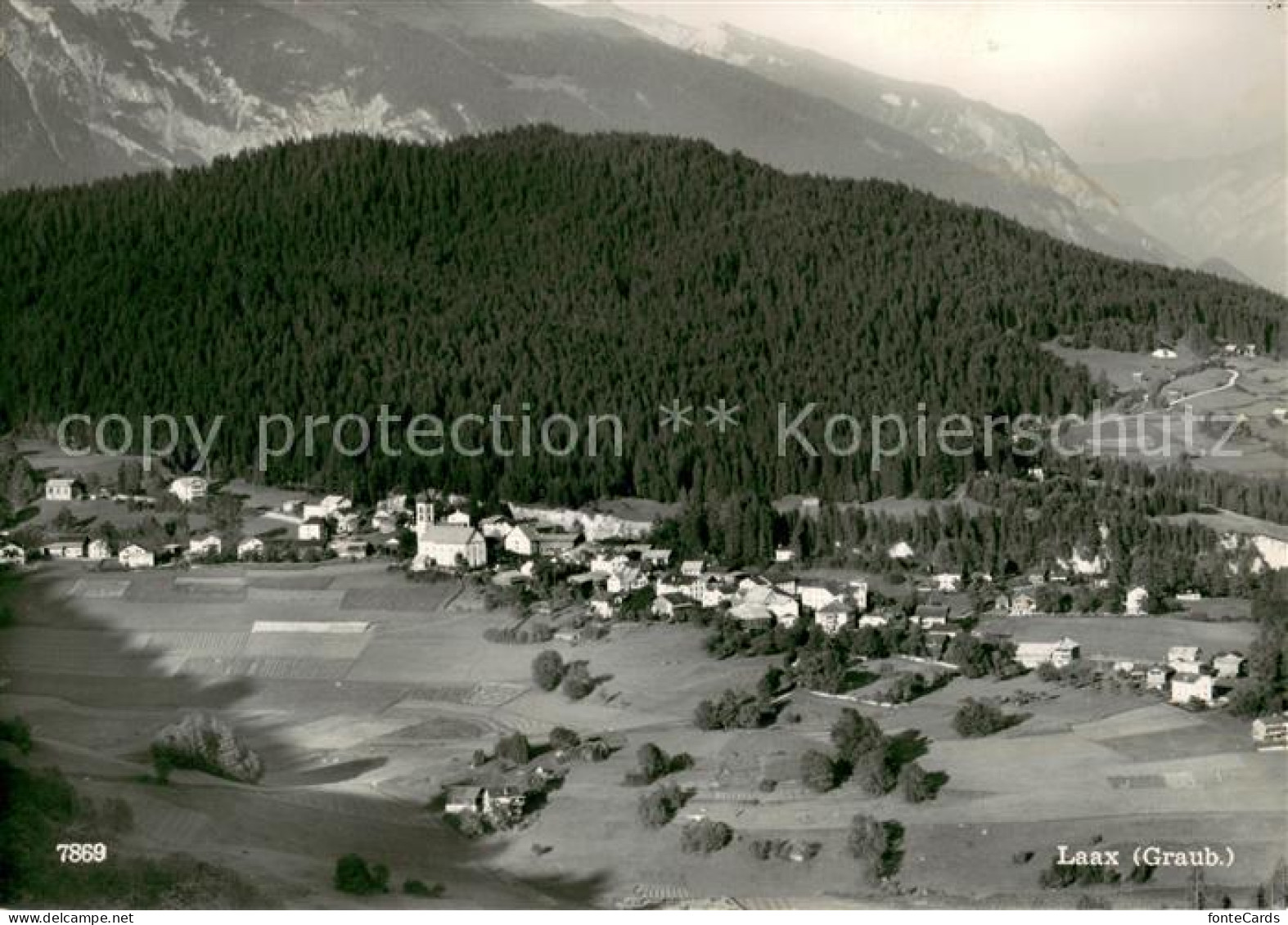 13644828 Laax Dorf In Den Alpen Fliegeraufnahme Laax - Other & Unclassified