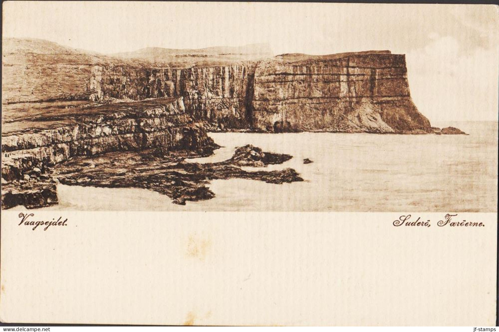 1917. FÆRØERNE. Fine Postcard: Vaagsejdet. Suderö, Færerne. Dated Thorshavn 11/12 1917.  - JF545563 - Isole Faroer