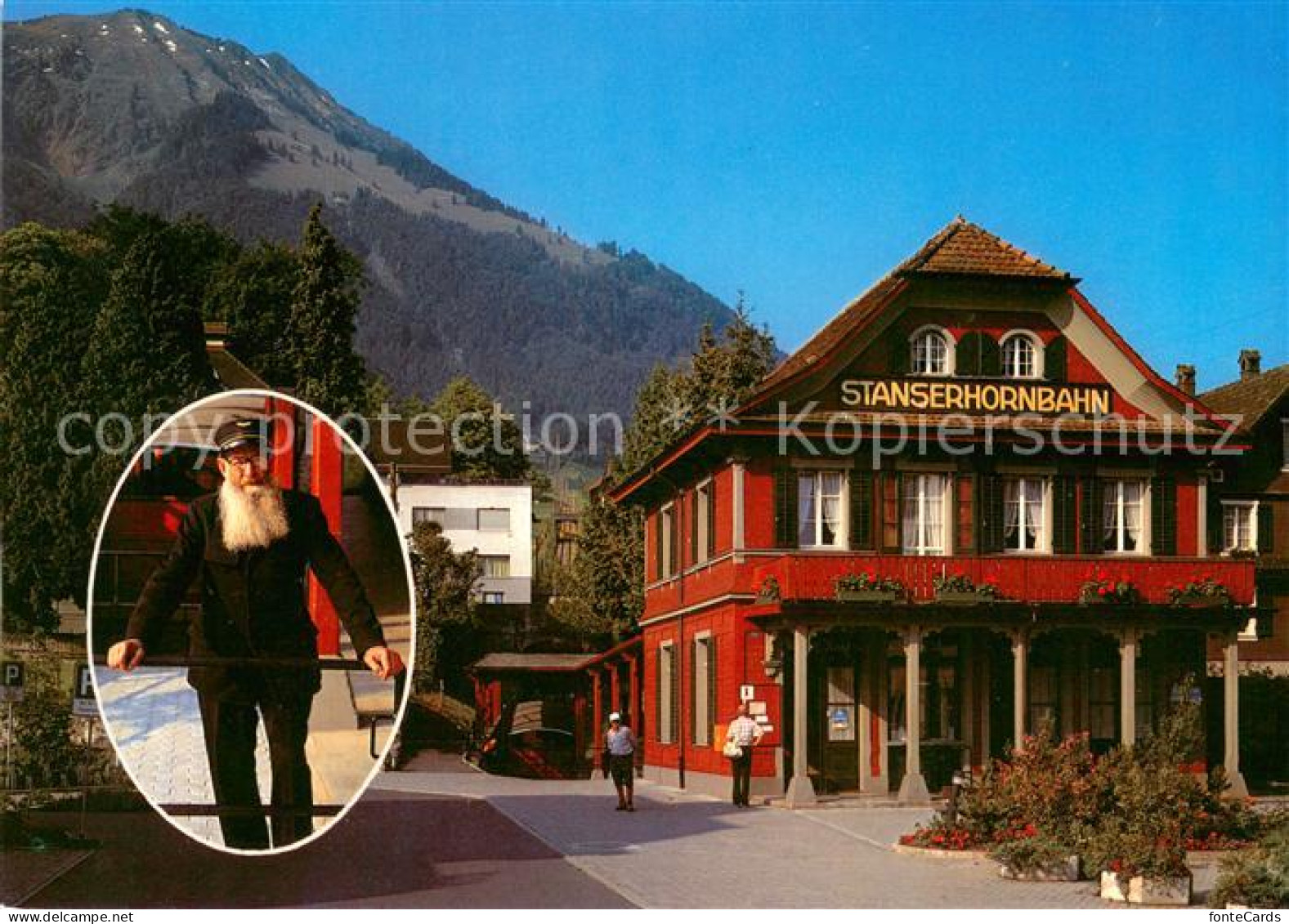 13643582 Stanserhorn Talstation Stanserhornbahn Mit Oldtimer Standseilbahn Stans - Autres & Non Classés