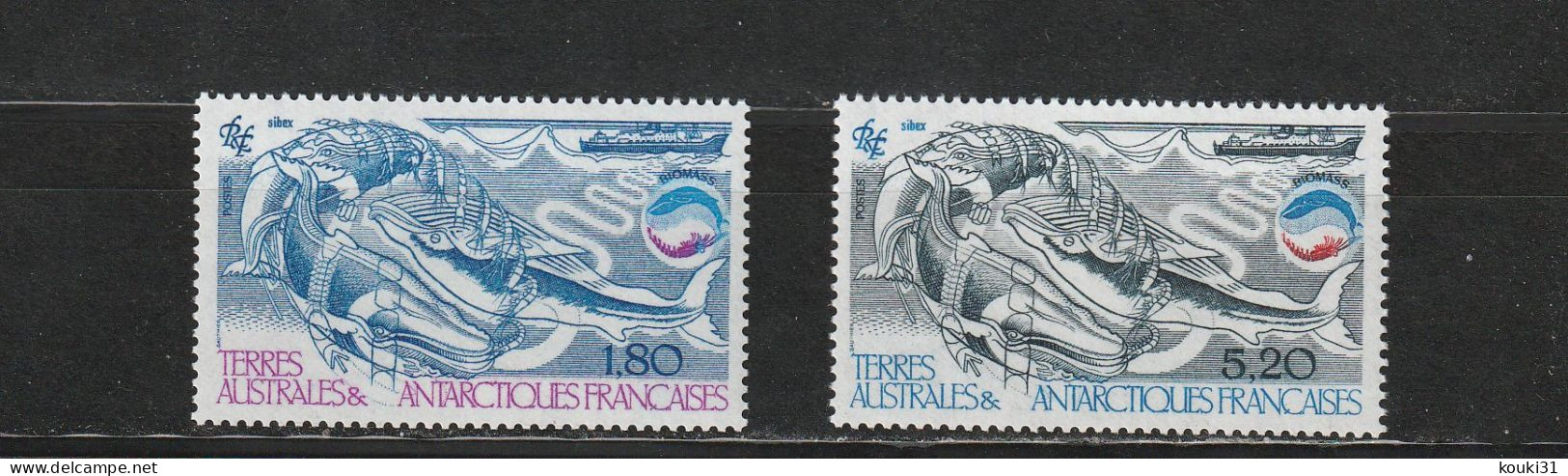 TAAF YT 113/4 ** : Cétacés Et Krill - 1985 - Unused Stamps