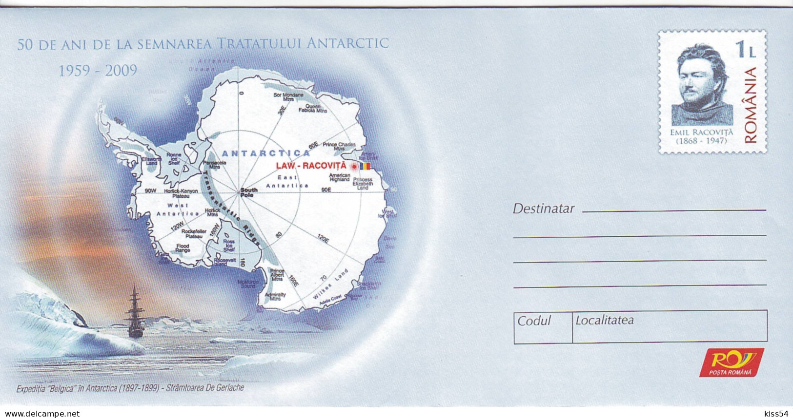 IP 2009 - 2 Antarctic Treaty - Stationery - Unused - 2009 - Interi Postali