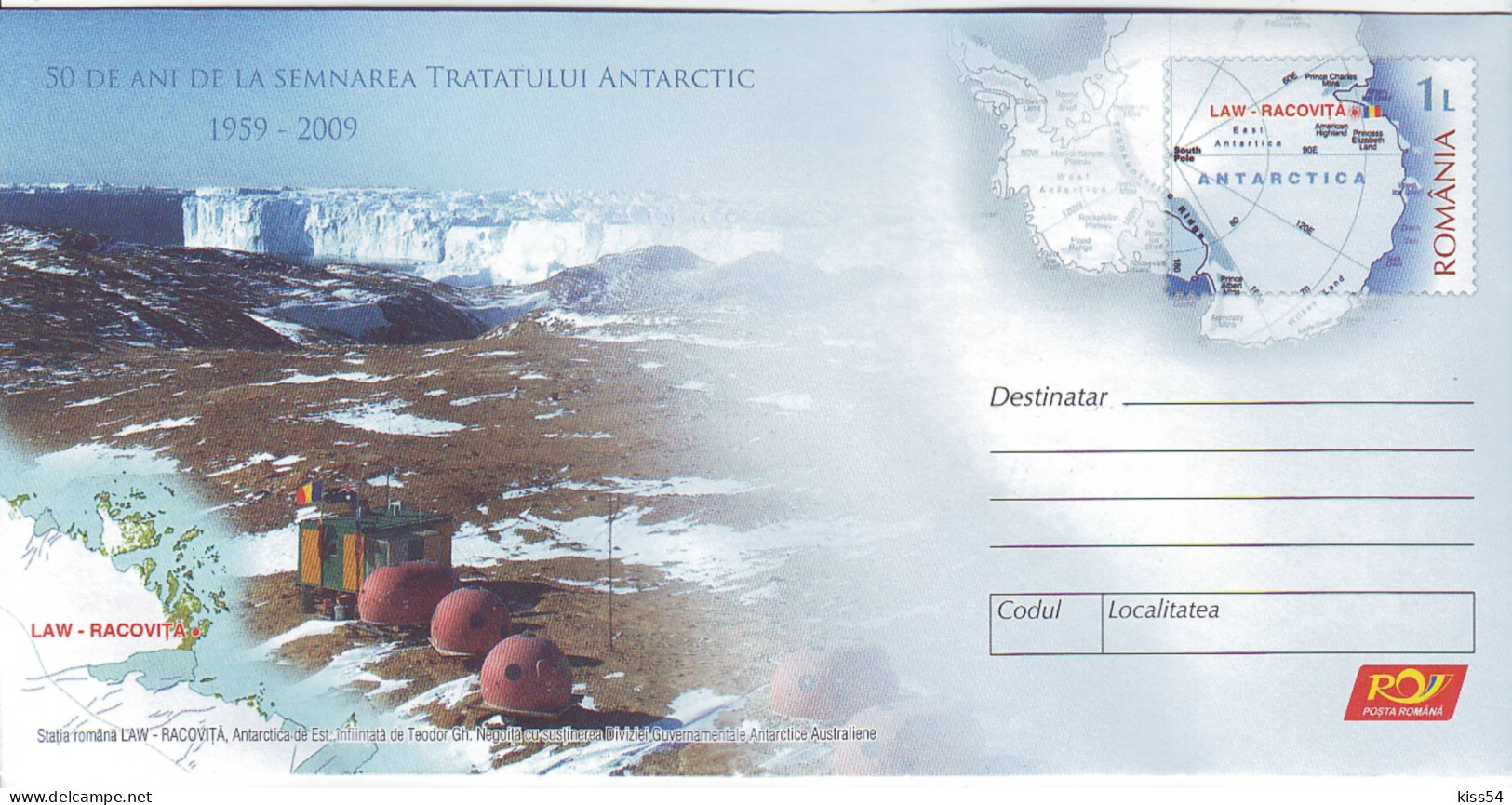 IP 2009 - 3 Antarctic Treaty - Stationery - Unused - 2009 - Ganzsachen