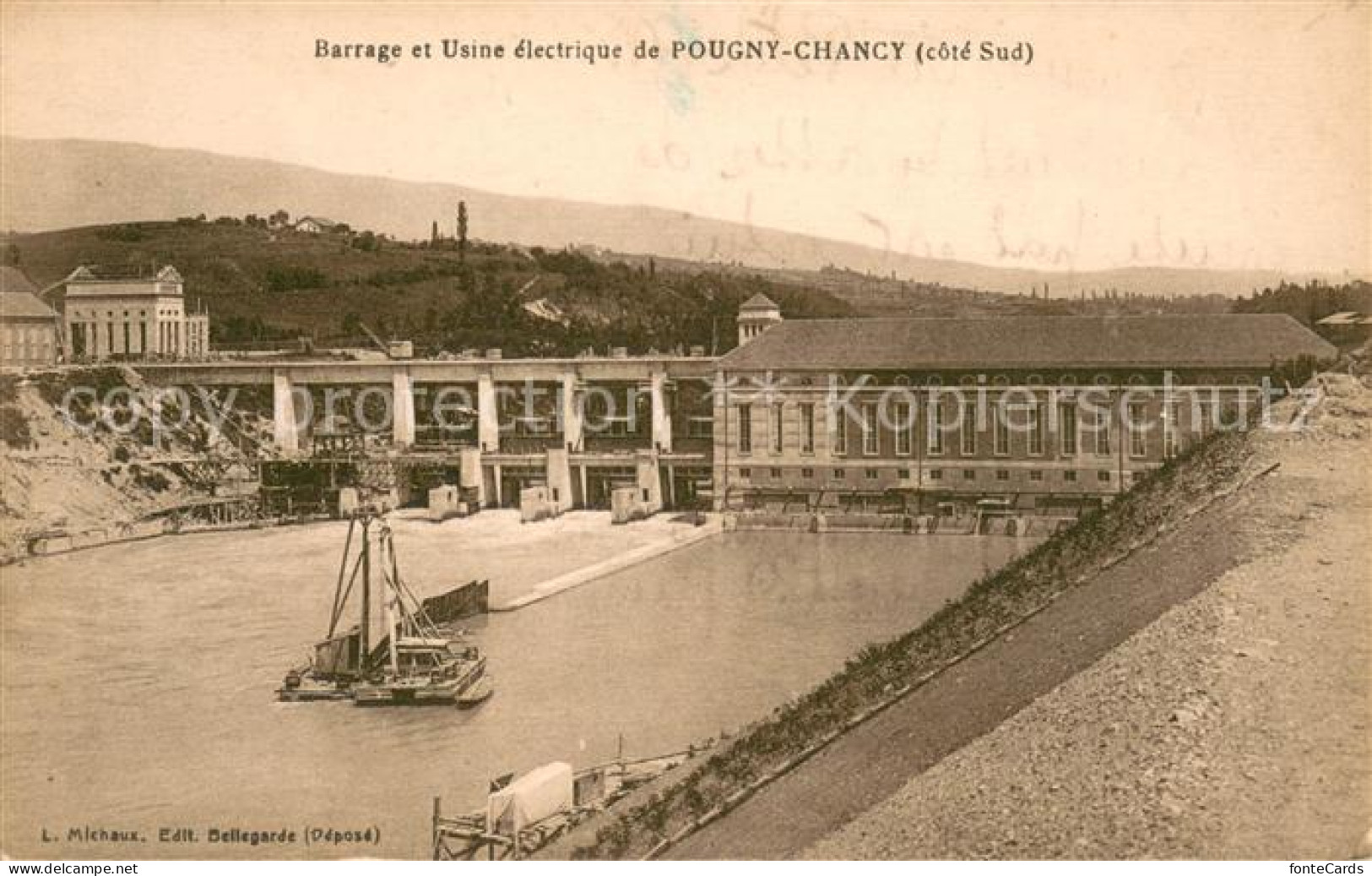 13640544 Chancy Barrage Et Usine Electrique De Pougny Chancy Chancy - Altri & Non Classificati