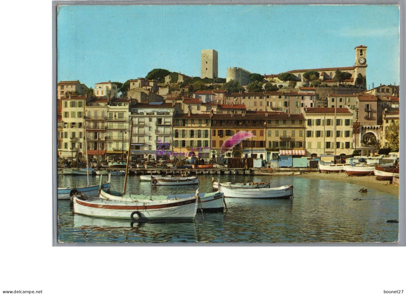 CANNES 06 - Un Coin Du Port Et Le Suquet Bateau Barque 1976 - Cannes