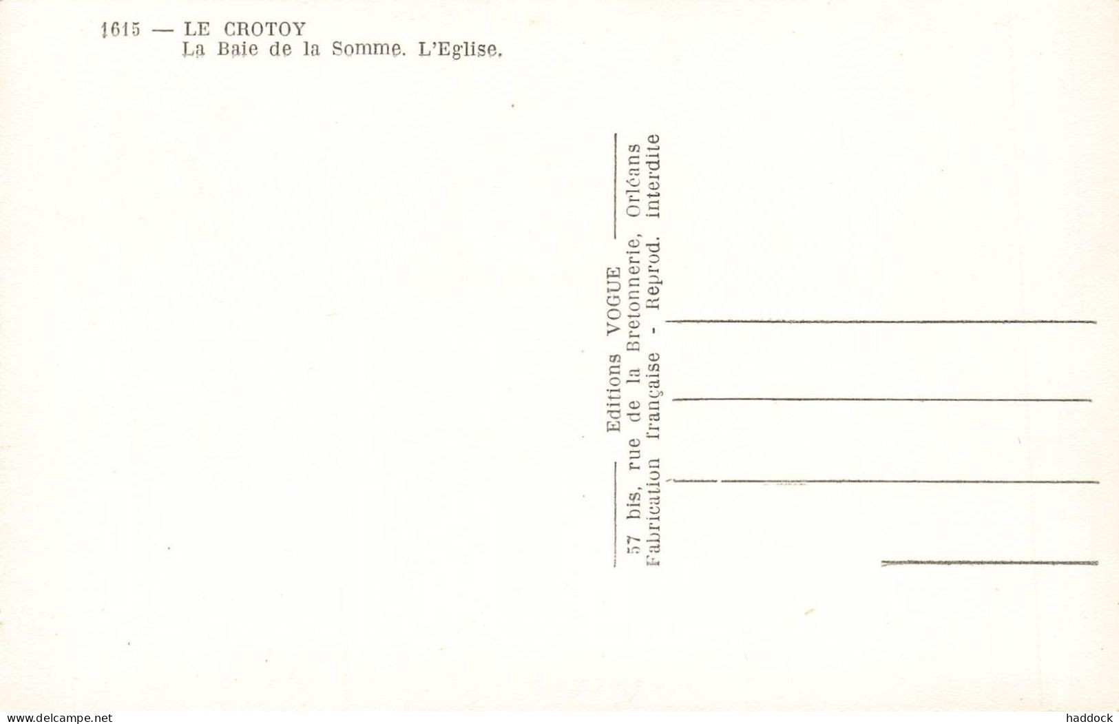 LE CROTOY : L'EGLISE - Le Crotoy