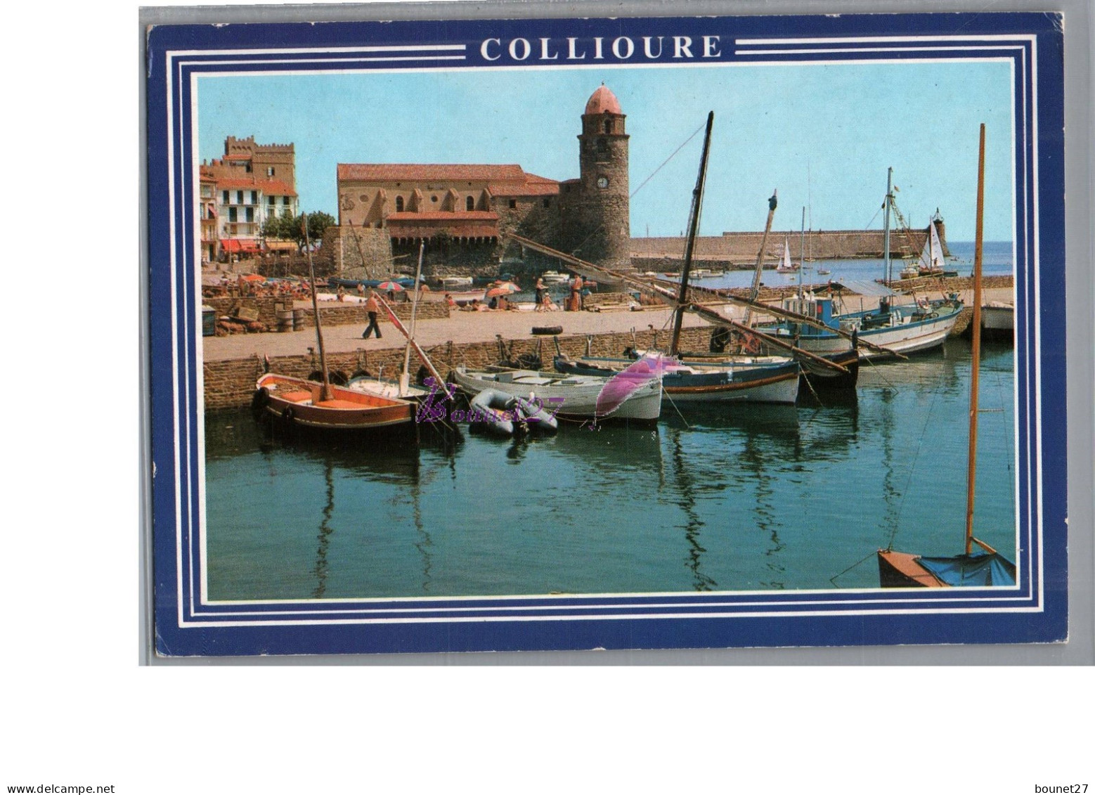COLLIOURE 66 - Vue Generale Sur Le Port Bâteau 1990 - Collioure