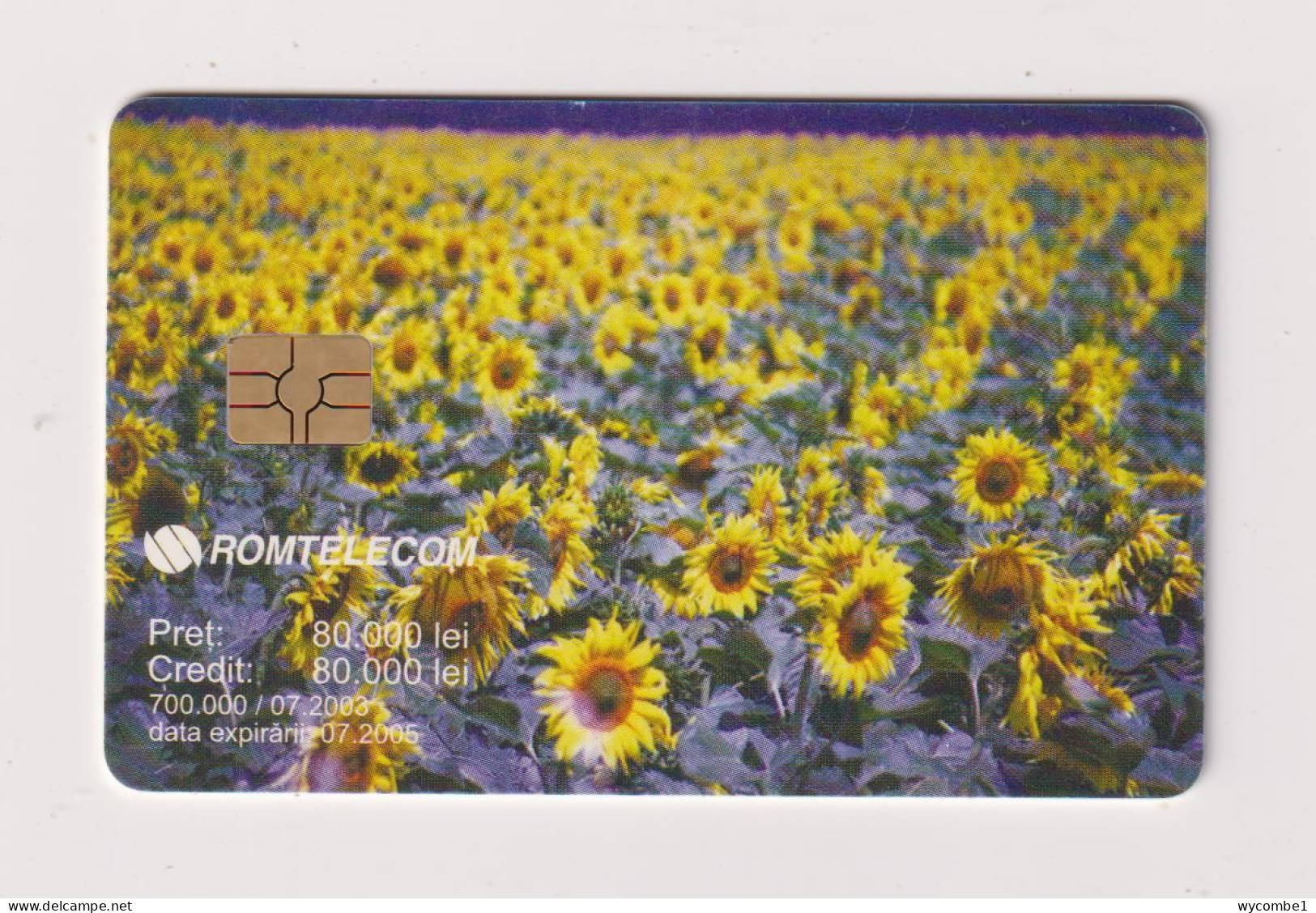 ROMANIA -  Sunflowers Chip  Phonecard - Roemenië
