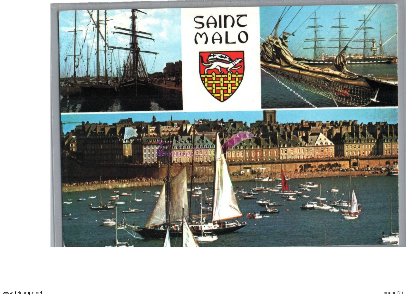 SAINT MALO 35 - Le Port Des Grands Voilier Le Kruzenshtern Le Regina Maris Et Le Winston Churchill 1990 - Saint Malo