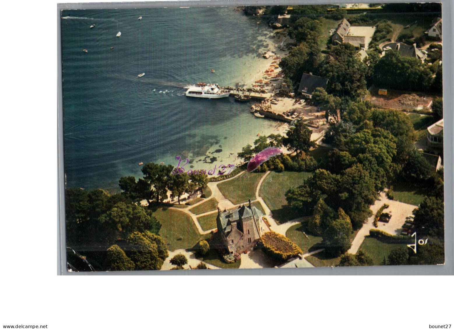 FOUESNAT BEG MEIL 29 - La Plage Du Port 1979 Vue Arienne Bateau  - Fouesnant