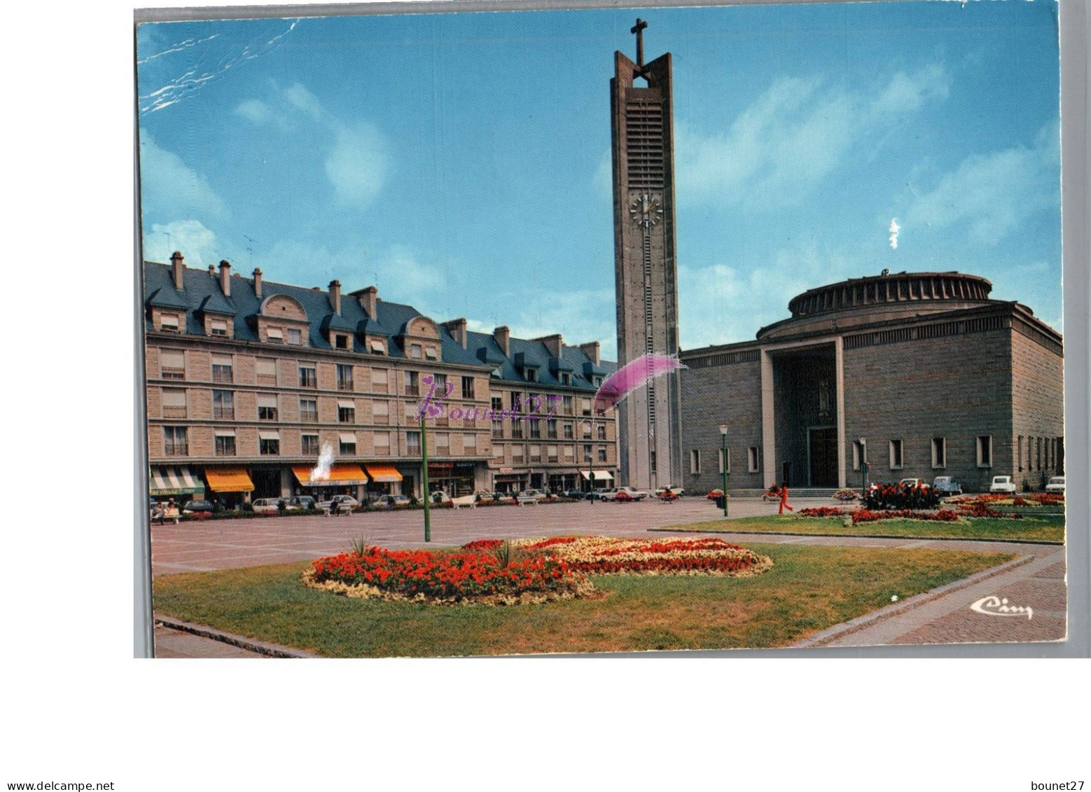 LORIENT 56 - La Place Alsace Lorraine L'Eglise 1972 - Lorient