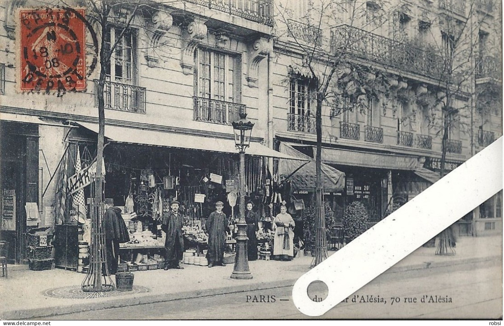 75 Paris XIV, Rue D'Alésia, Vue Du Bazar - Arrondissement: 14