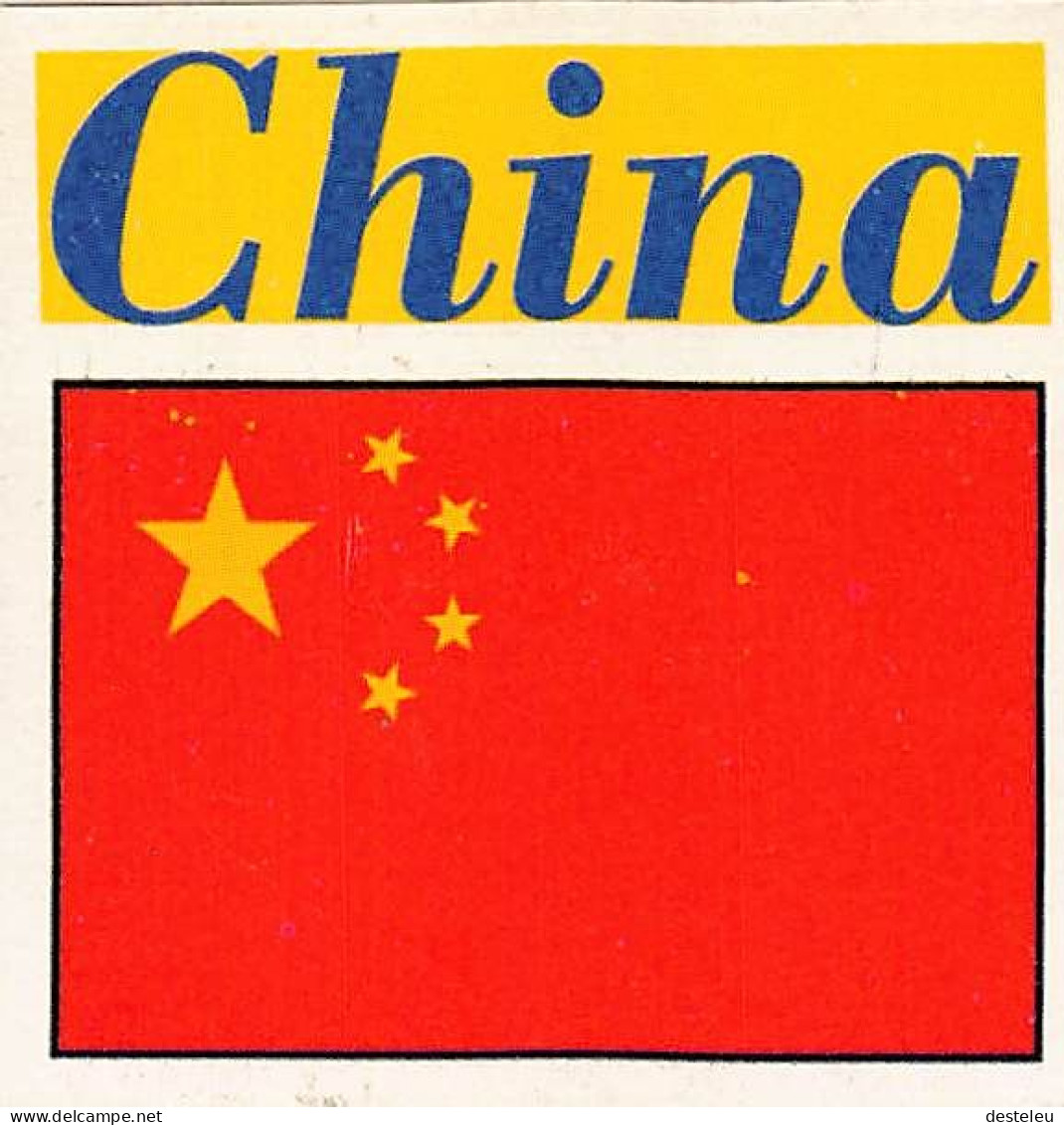 Flag Chromo -  China . - 5 X 5 Cm - Otros & Sin Clasificación