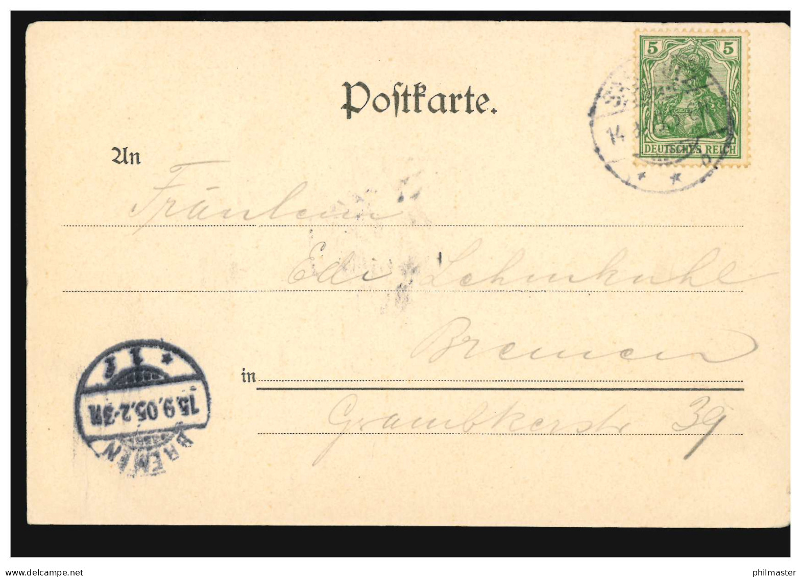 AK Gruss Aus Sassnitz - Kreidefelsen Auf Rügen, 14.9.1905 Nach BREMEN 15.9.05 - Autres & Non Classés