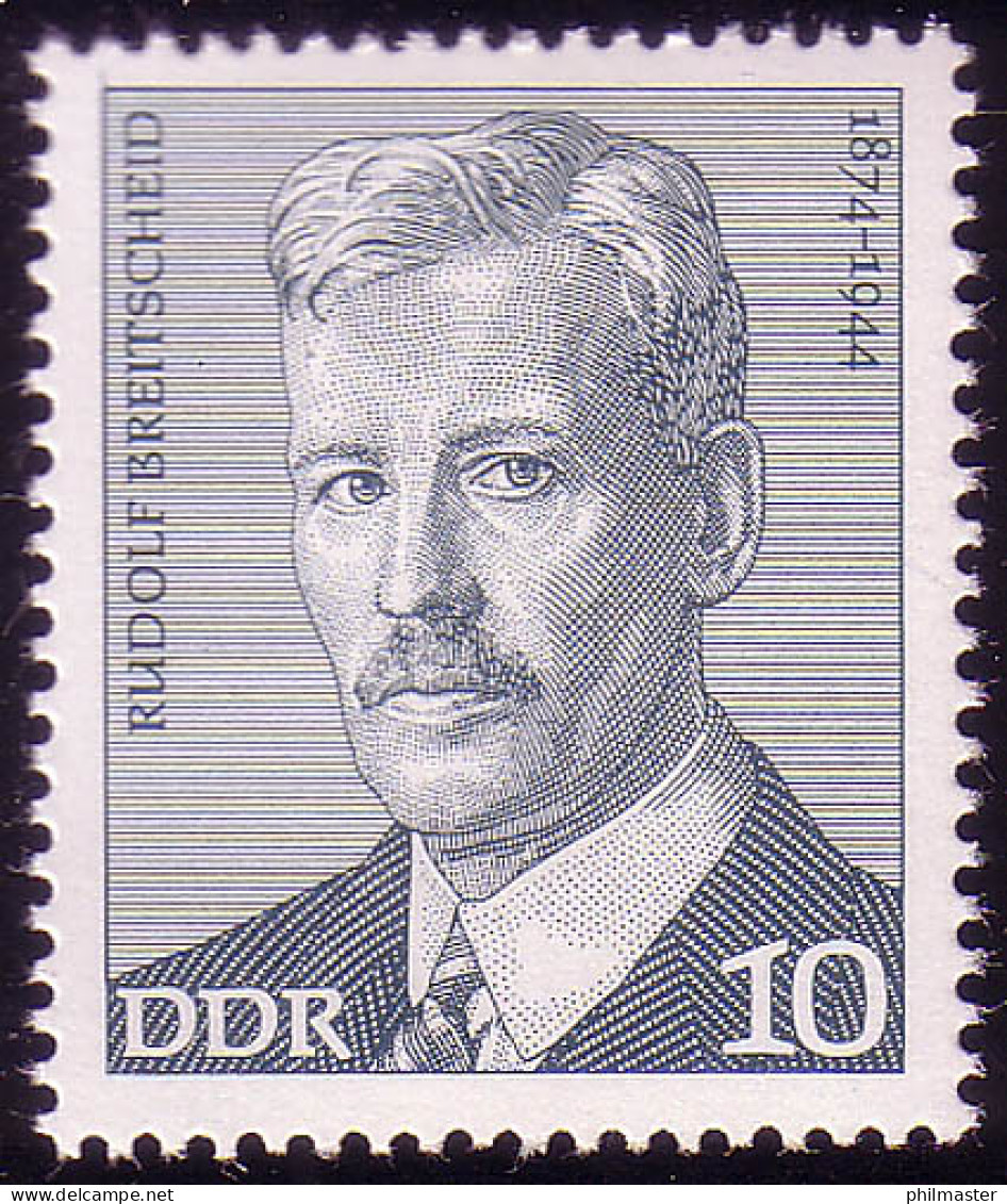 1915 Arbeiterbewegung Rudolf Breitscheid 10 Pf ** - Unused Stamps