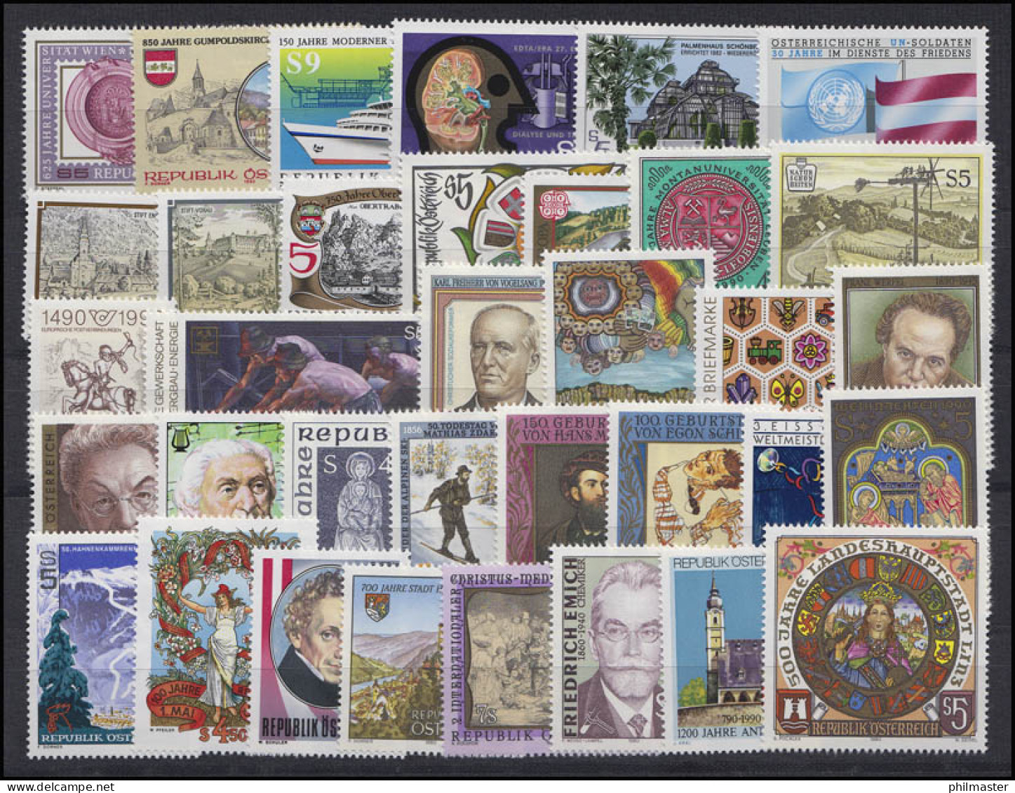 1978-2012 Österreich-Jahrgang 1990 Komplett, Postfrisch - Unused Stamps