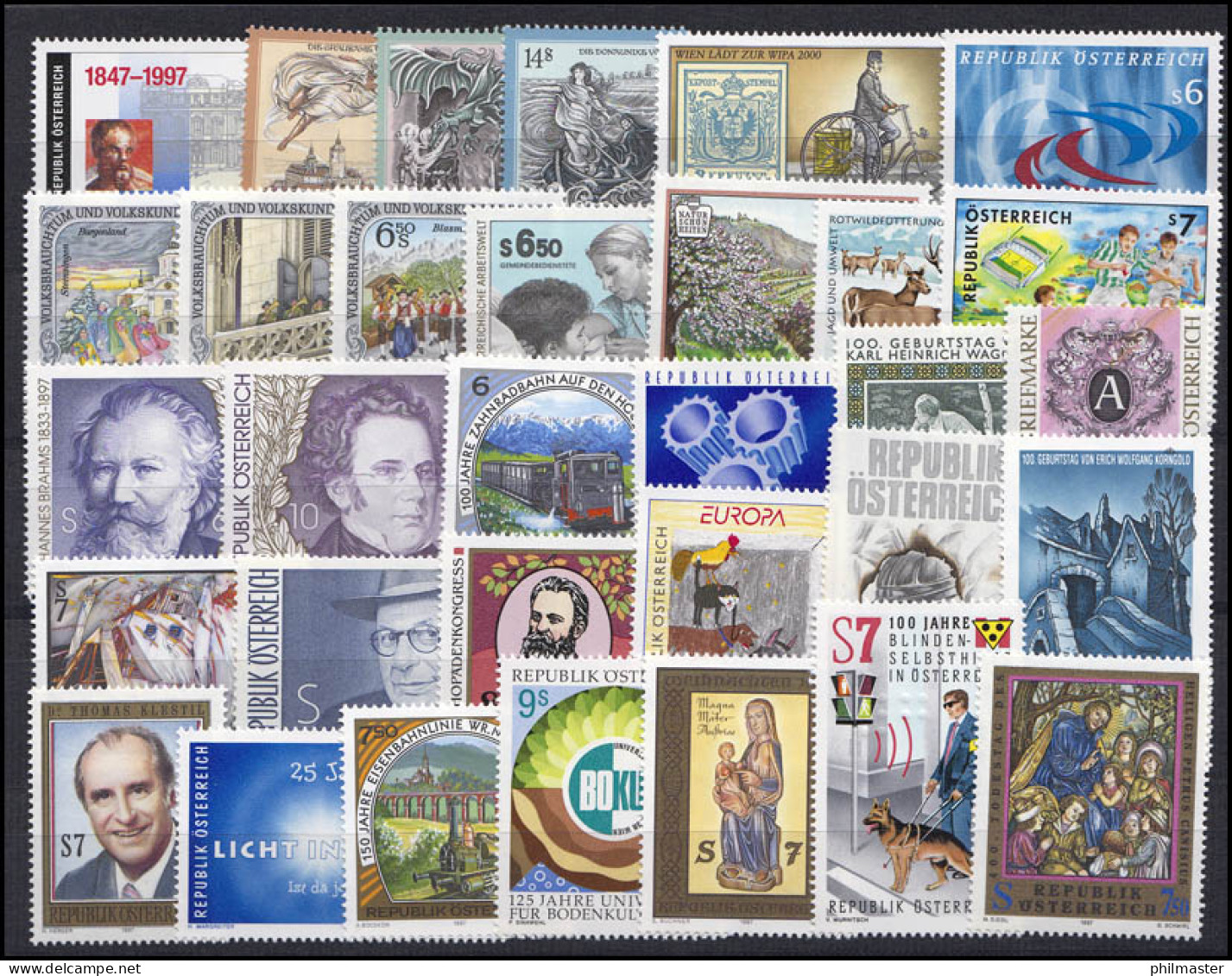 2208-2239 Österreich-Jahrgang 1997 Komplett, Postfrisch - Nuevos