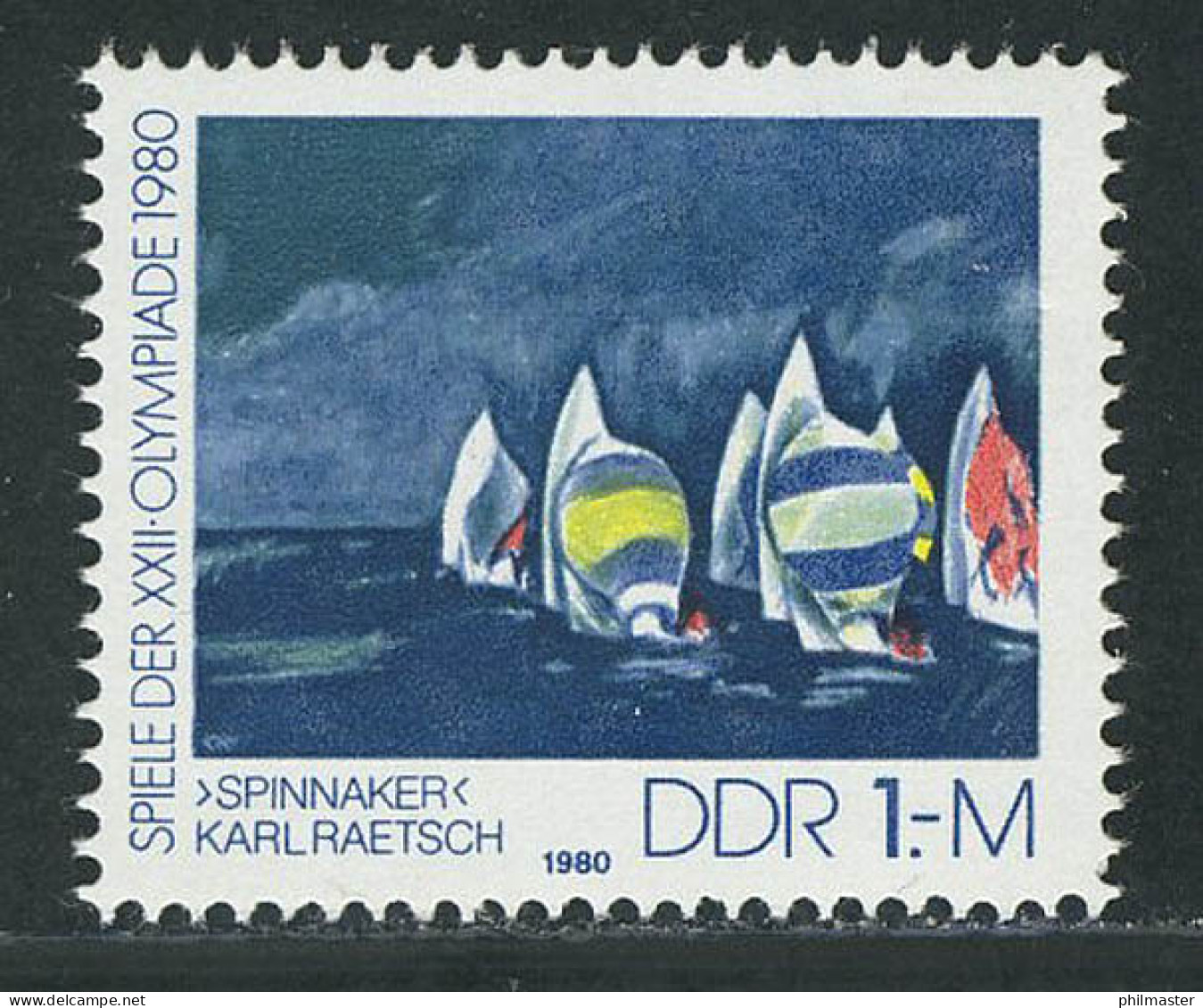 2531 Olympische Sommerspiele 1 M 1980 Aus Block 60 ** - Ongebruikt