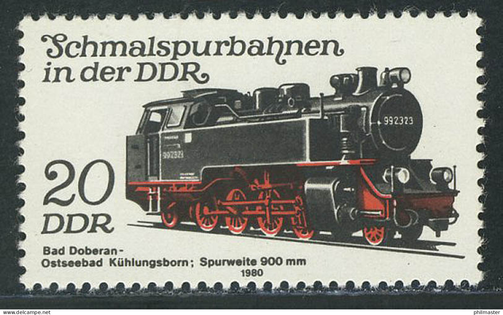 2563 Schmalspurbahnen 20 Pf Lokomotive ** - Ungebraucht