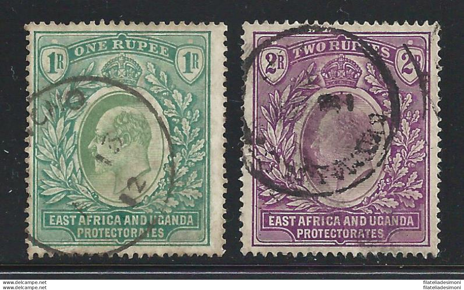 1904-07 EAST AFRICA AND UGANDA - SG 26/27   USED - Sonstige & Ohne Zuordnung