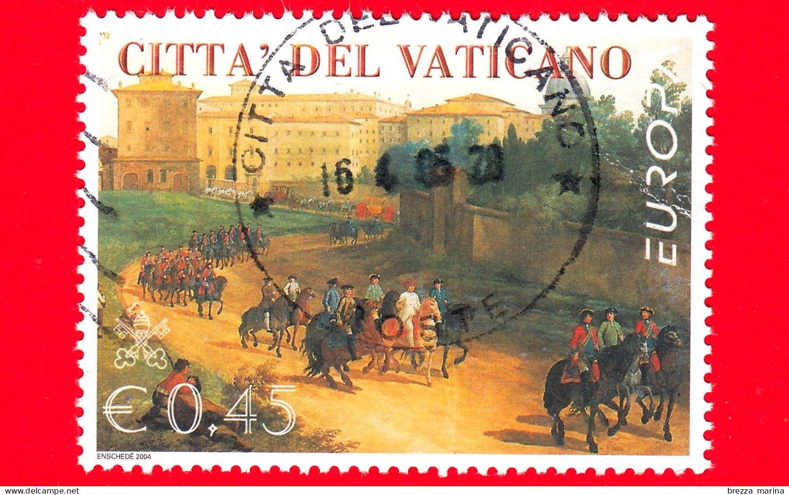 VATICANO - Usato - 2004 - Europa - Personaggi A Cavallo - 0.45 - Gebruikt