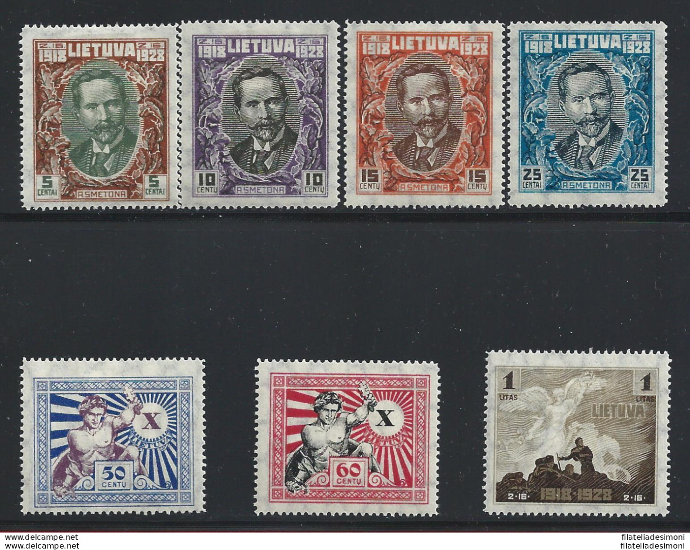 1928 Lituania - N. 277/283 7 Valori MLH/* - Sonstige & Ohne Zuordnung